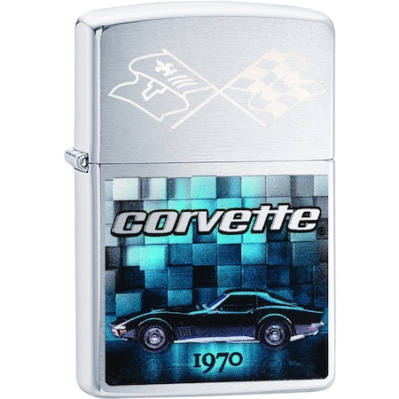 Zippo 2024 Zippo Custom Corvette 1970 Brushed Chrome ZIP-200CI403864